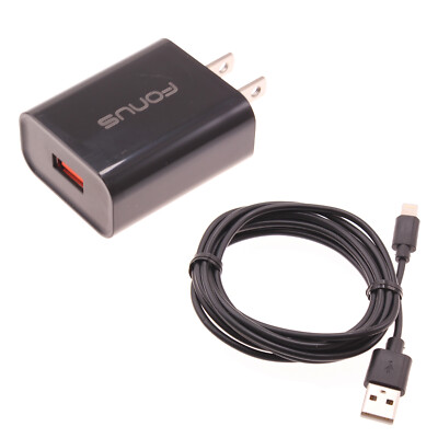 18W Fast Home Charger 6ft USB Cable Long Cord Power Wire Wall AC for iPhones