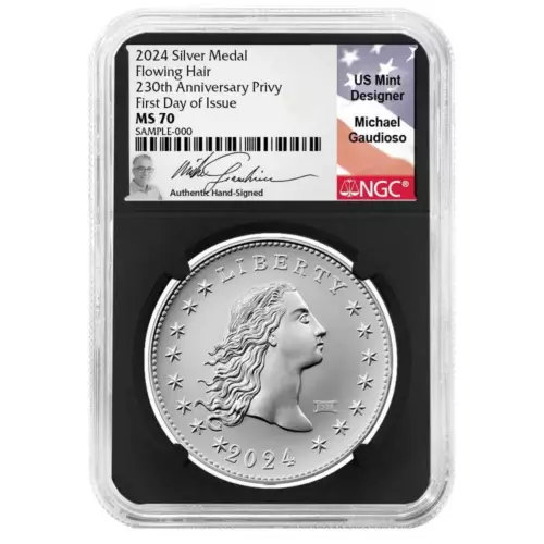 2024 230th Anniversary Flowing Hair Silver Medal 230 Privy NGC MS70 FDI Gaudi...