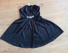 New Girl short black satin prom evening party dress size 12 (NWT) Was $79 !