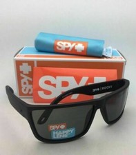 New SPY OPTIC Sunglasses ROCKY Matte Black Frames with HD Grey-Green Lenses