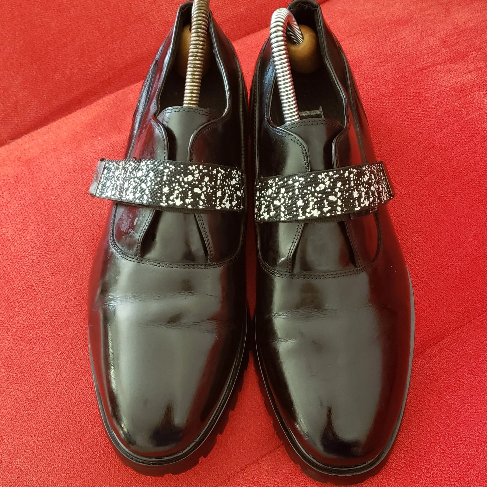 Chaussures habillées homme DIOR noir sangle adhésive cuir pointure 42