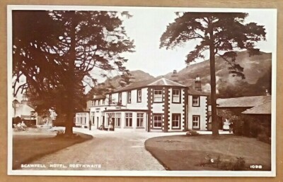 Alte Postkarte Scawfell Hotel Rosthwaite Cumbria unbesendet Mayson's Keswick Serie