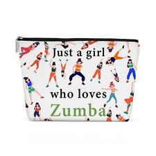 Funny Girl Loves Zumba Cosmetic Bag for Women, Zumba Gifts, Zumba Lovers Gift...