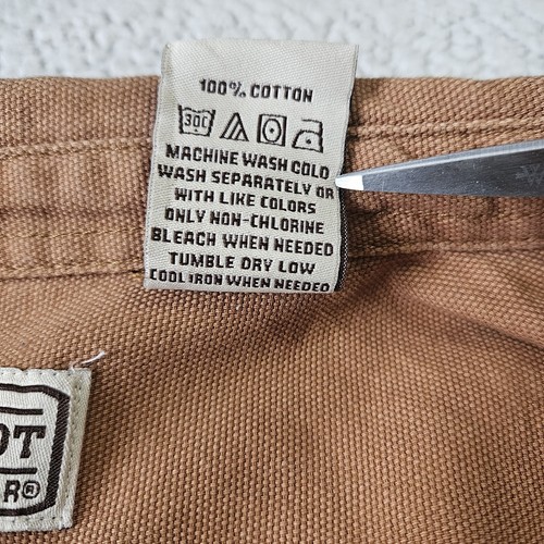 C.E. Schmidt Workwear Vest Large Brown Canvas Sleeveless Frayed 2 Pocket Cowboy - Picture 3 of 17
