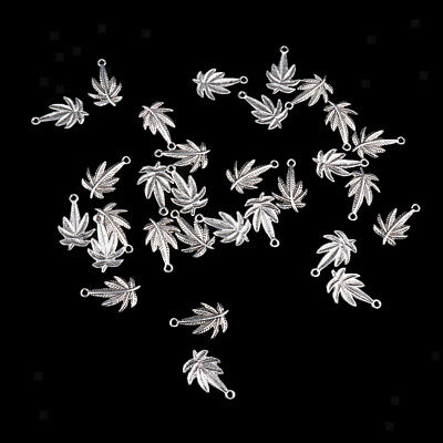 20 X TIBETAN SILVER COLOURED CANNABIS POT LEAF CHARMS//PENDANTS JEWELLERY MAKING