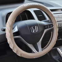 2012-16 Honda Cr-v Steering Wheel Cover Beige Cushion Grip Synthetic Leather on sale 2012-16 Honda Cr-v Steering Wheel Cover Beige Cushion Grip Synthetic Leather on sale