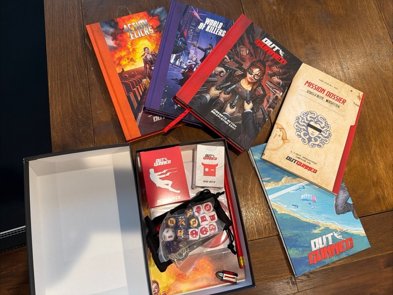 Outgunned RPG Original Kickstarter Run Brand New. Stretch Goals Still In Plastic