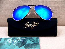 Custom MAUI JIM MAVERICKS Rose Gold  Blue Hawaii Polarized Sunglasses B264-16R
