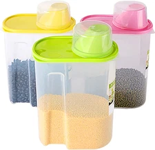 Large Bpa-Free Food Storage Containers with Lid - Perfect for Storing Flour, Sug