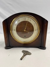 Smiths Enfield Mantel Clock Vintage Wood Case Circa 1930's - Restoration