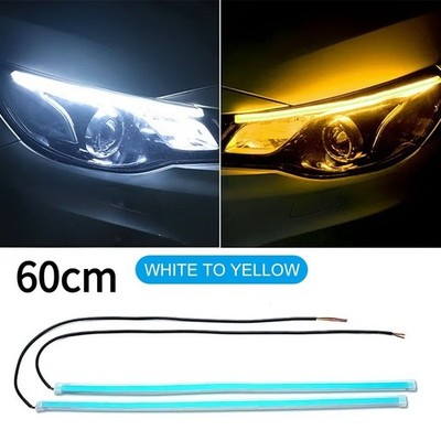 2x 60cm Auto LED Blinker Dynamische Streifen DRL Scheinwerfer Tagfahrlicht Lampe
