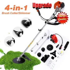 52cc 2Stroke 4in1 Gas Lawn Mower Adjustable Straight Shaft Gas Power Weed Eater