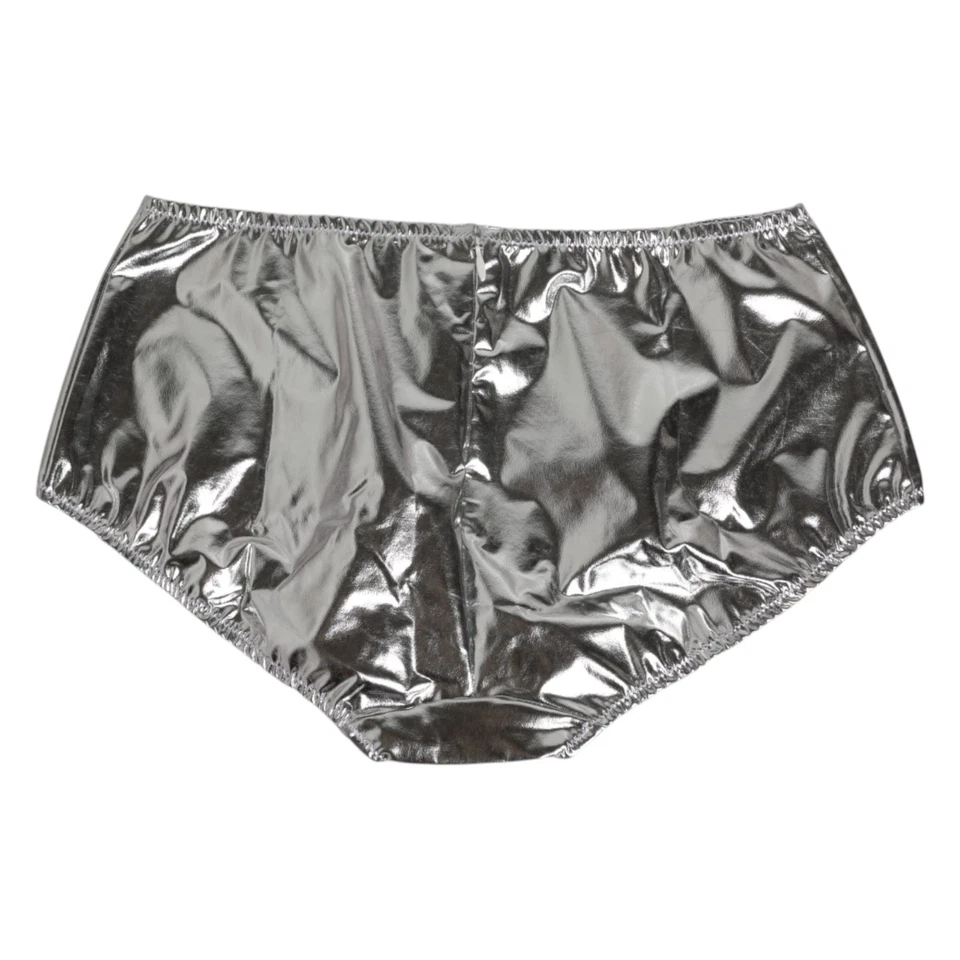 DOLCE & GABBANA Ropa Interior Plateada Metálica Cintura Alta Bikini Parte Inferior Mujeres IT3/USM Foto 2 de 4
