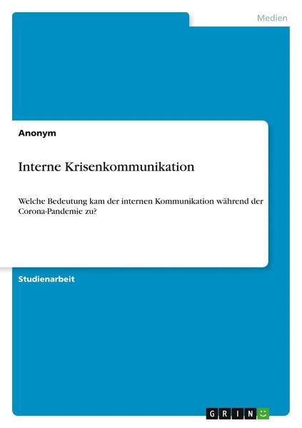 Anonymous | Interne Krisenkommunikation | Taschenbuch | Deutsch (2024) | 24 S.-image