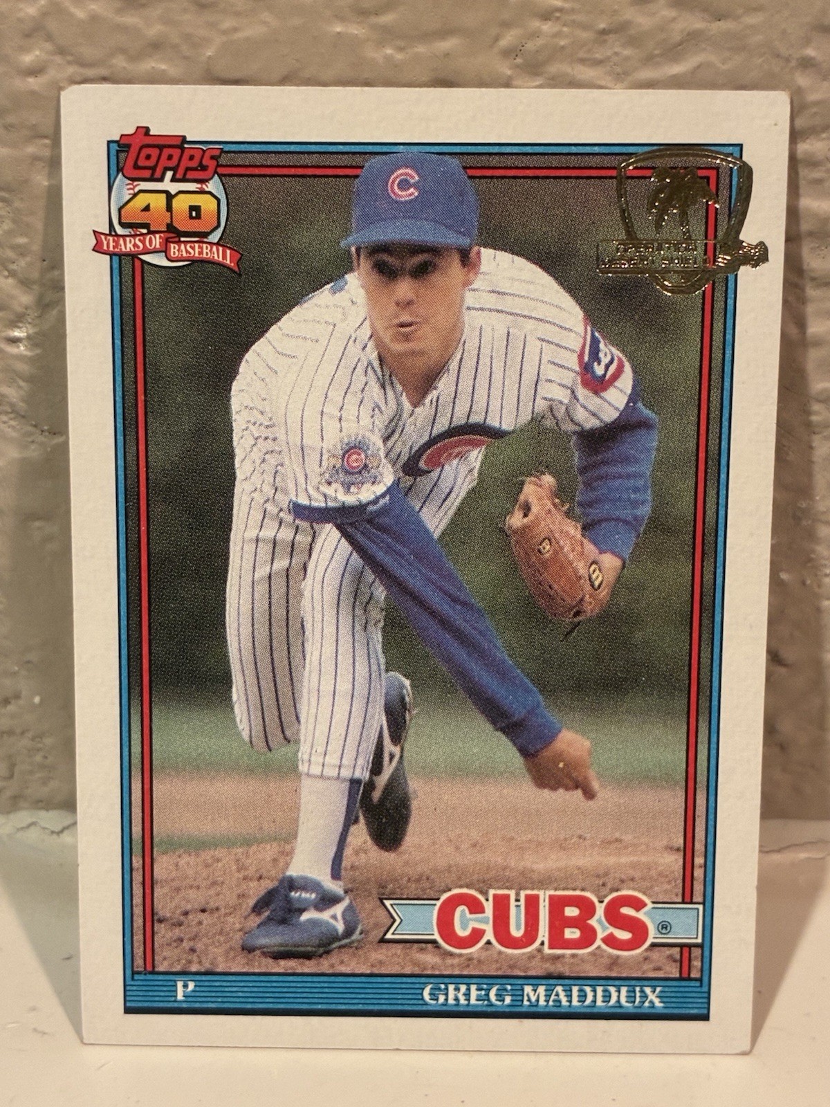 1991 Topps Desert Shield #35 Greg Maddux Chicago Cubs EX G