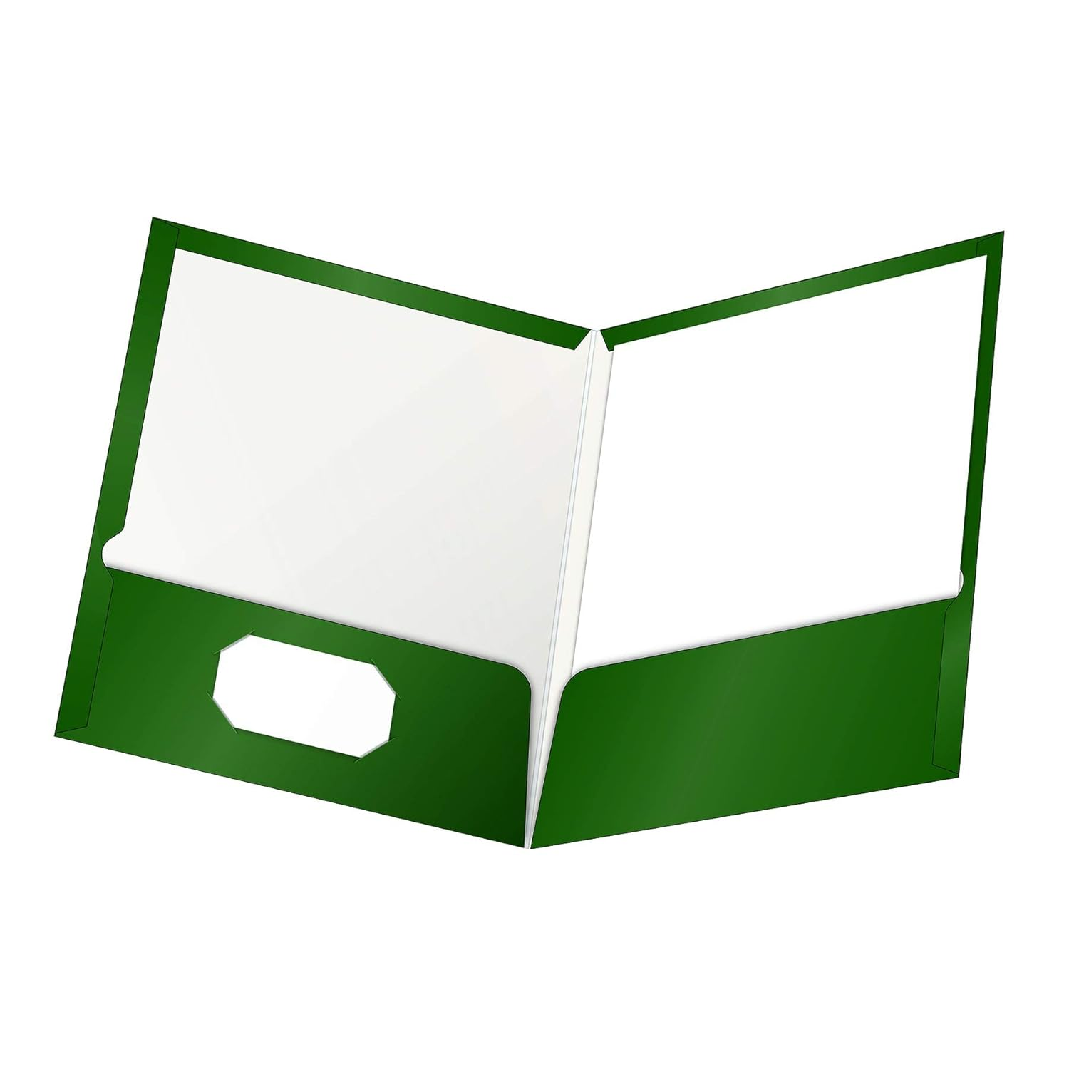 Laminated Twin-Pocket Folders, Letter Size, Green, Holds 100 Sheets ...