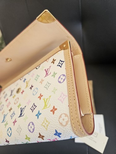 Portafoglio Wallet TAKASHI Murakami Per LOUIS VUITTON MULTICOLOR WHITE MONOGRAM - Imagen 22 de 24