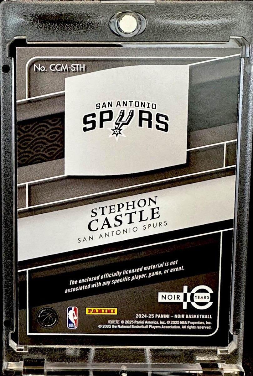 Stephon Castle RC 2024-25 Panini Noir Patch Green Holo Casting 