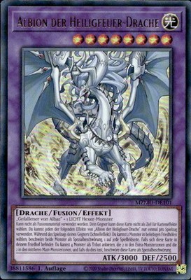 Albion der Heiligfeuer-Drache MZMU-DE101 Ultra Rare Yugioh Karte Deutsch