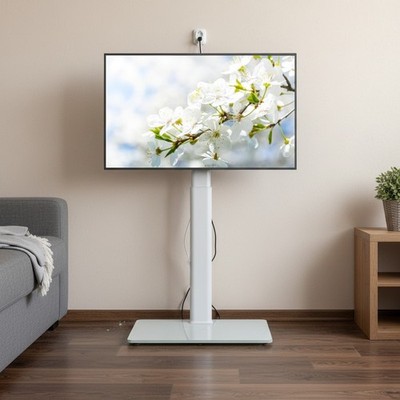 TV Ständer Bodenständer schwenkbar Höhenverstellbar 27-65 Zoll weiß