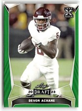 Devon Achane 2023 Leaf Draft Green Texas A&M Aggies #46