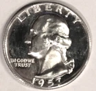1957-P Washington Quarter - PROOF - #8022D FREE SHIPPING