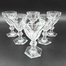BACCARAT - 6 VERRES À VIN BLANC EN CRISTAL Modèle HARCOURT 