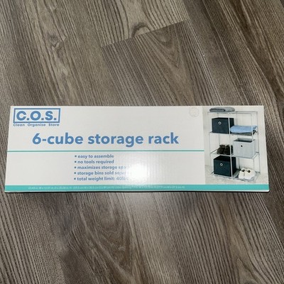 C.O.S. Brand 6-cube Storage Rack, Easy Assembly, 40lb Weight Limit, New in Box
