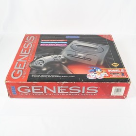 Sega Genesis Sonic 2 Console (Model 2) - Bundle Box - Includes AV Cable TESTED 
