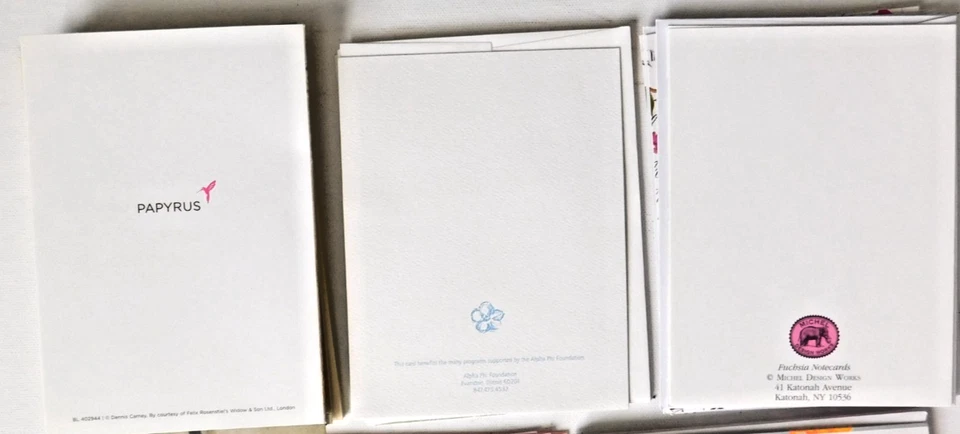 Woman's Blank Note Cards Floral Lot of 21  Cards w/envelopes Papyrus Hallmark + - Image 4 of 4