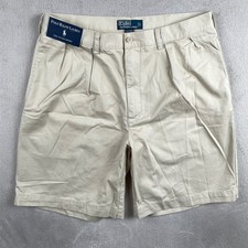 New Polo Ralph Lauren Tyler Shorts Mens 36 Beige Khaki Chino Preppy NWT 9"