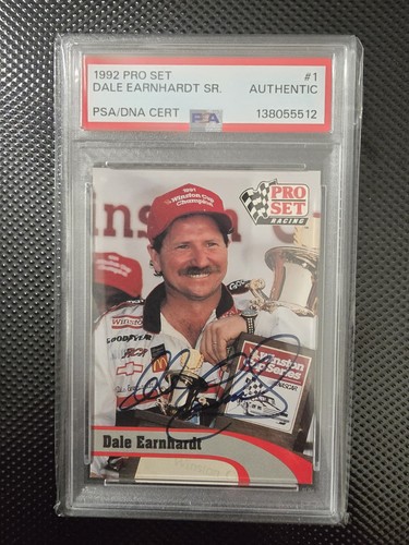 Dale Earnhardt Signed 1992 Pro Set #1 Card NASCAR PSA Auto 🔥 🔥  