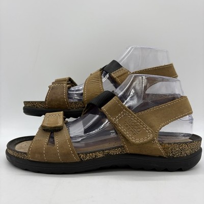 Y2K ECCO Womens 40 (9) Sandals Cosmo Brown Leather Comfort Adjustable Walking