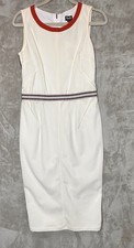 VINTAGE Vintage DOLCE & GABANA D&GY2K White Bodycom Midi Dress Stretch 42 6
