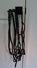  Brown Leather Snaffle Bridle with Laced Reins - Full size, Great Condition  
