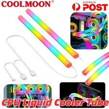 COOLMOON 2PCS CPU Liquid Cooler Tube ARGB Sync Silicone Water Cooling Hose Pipe