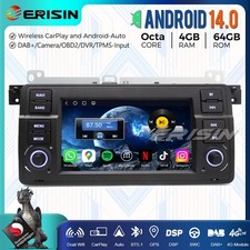 64GB Android 14 Autoradio GPS per BMW 3 Serie E46 MG ZT Rover 75 CarPlay DSP RDS