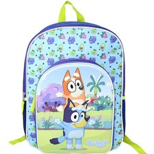 Large Backpack - Bluey w/Bingo 3D-Pop Up Molded 16" School Bag NEW Blue Boys