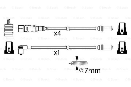 IGNITION CABLE SET LEADS KIT BOSCH 0 986 356 339 A NEW OE REPLACEMENT - Picture 7 of 10