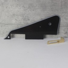 Pickguard For Epiphone Les Paul Custom w/ Gold Bracket - Black 5 Ply