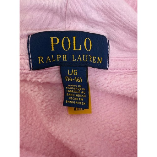 Polo Ralph Lauren Bear Graphic Hoodie Sweatshirt Kids L Size 14/16 Pink Boy Girl - Picture 4 of 5