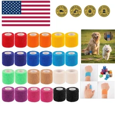 24 Pack Self Adherent Cohesive Wrap Bandages 2 Inches X 5 Yards, First Aid Ta...