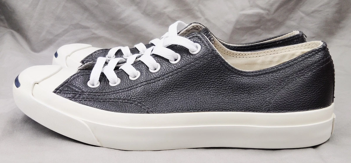 Converse Jack Purcell Leder schwarz Low-Top Herren 7 Damen 8,5 Turnschuhe