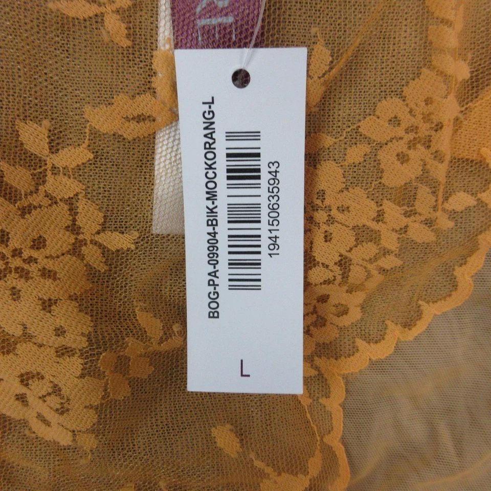 Bragas Adore Me para mujer grandes simuladas naranja encaje malla bikini ropa interior nuevas con etiquetas Foto 2 de 4