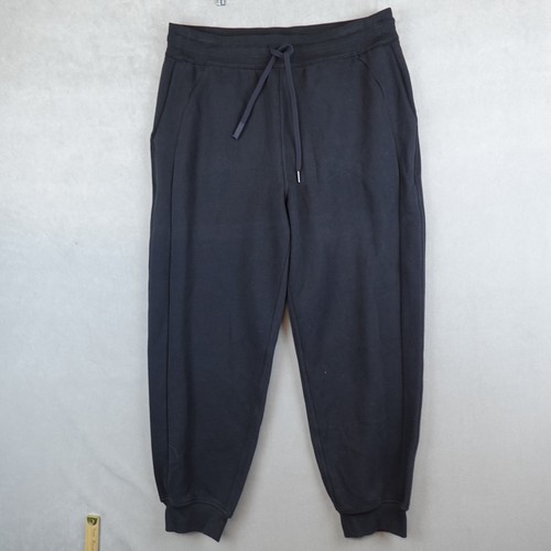 Lululemon Hose Damen 14 schwarz Scuba Relaxed hoher Bund Fleece Jogginghose W5CV9S