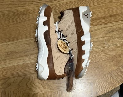 Nike Air Jordan 9 G Golf Masters 2024 Wood Woodgrain Shoes  display picture 3
