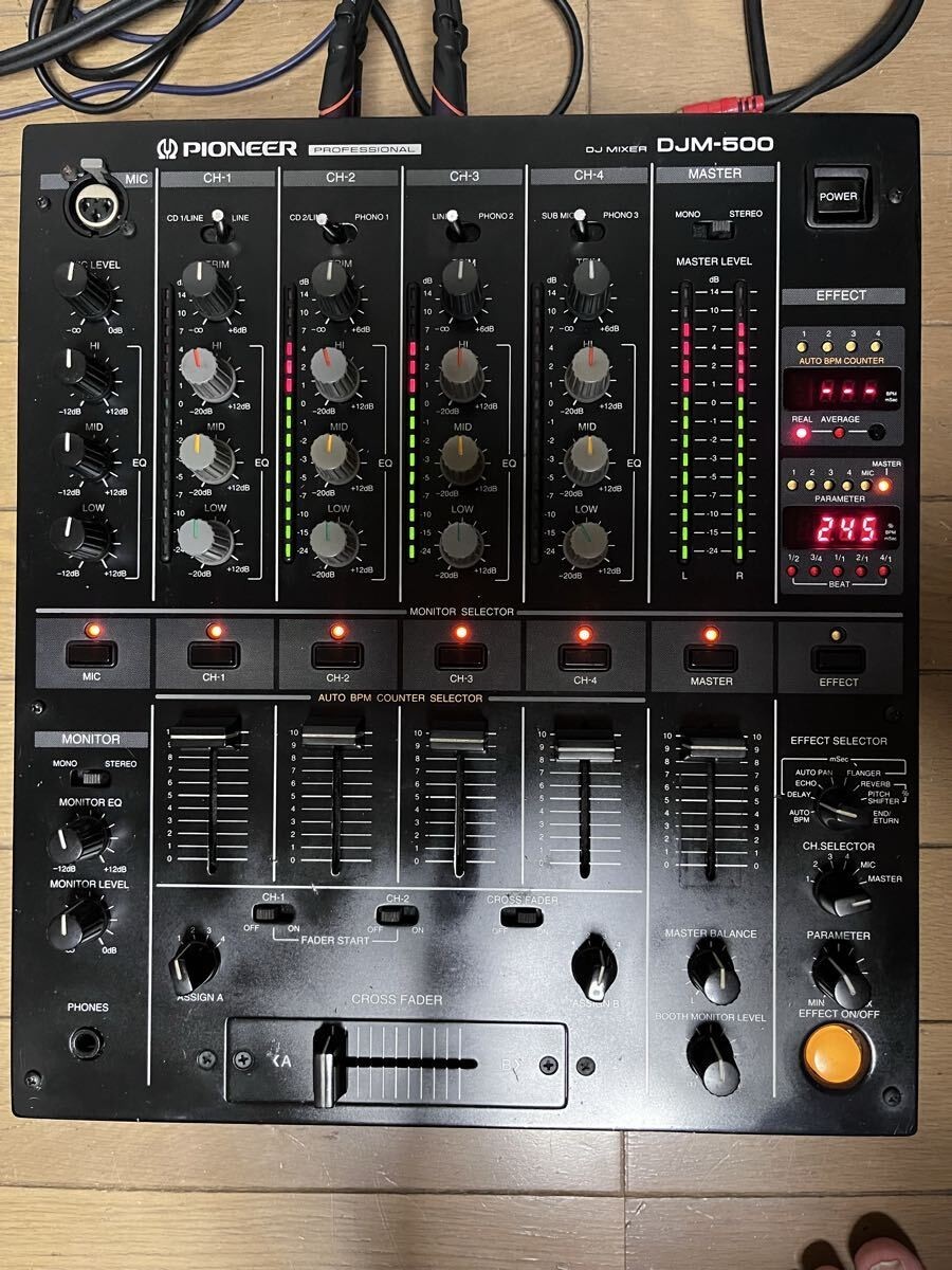 Pioneer パイオニア プロフェッショナルDJミキサー DJM-500 美品 Vintage Pioneer DJM-500 Pro DJ Mixer • Tested • Needs Some