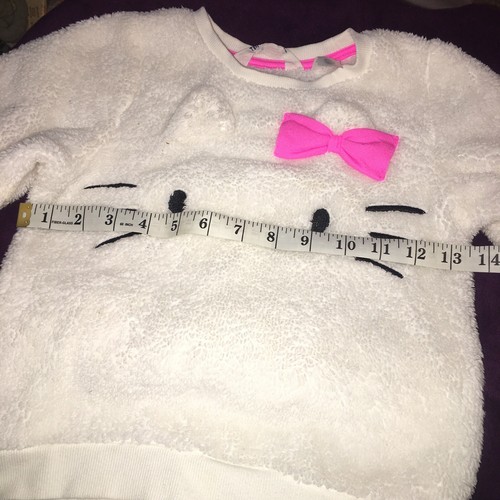 Hello Kitty X H&M Kids Girls White Long Sleeve Soft Fuzzy Fun Shirt Size 2-4 - Picture 15 of 21