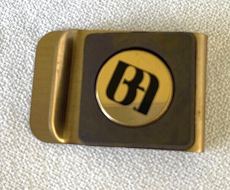 Black Monogram Money Clip with BA Initial-image