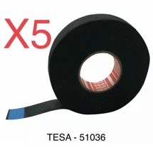 5 Rolls Tesa's Most Advanced High Heat Harness Tape 51036 Mercedes, 82 Ft Each